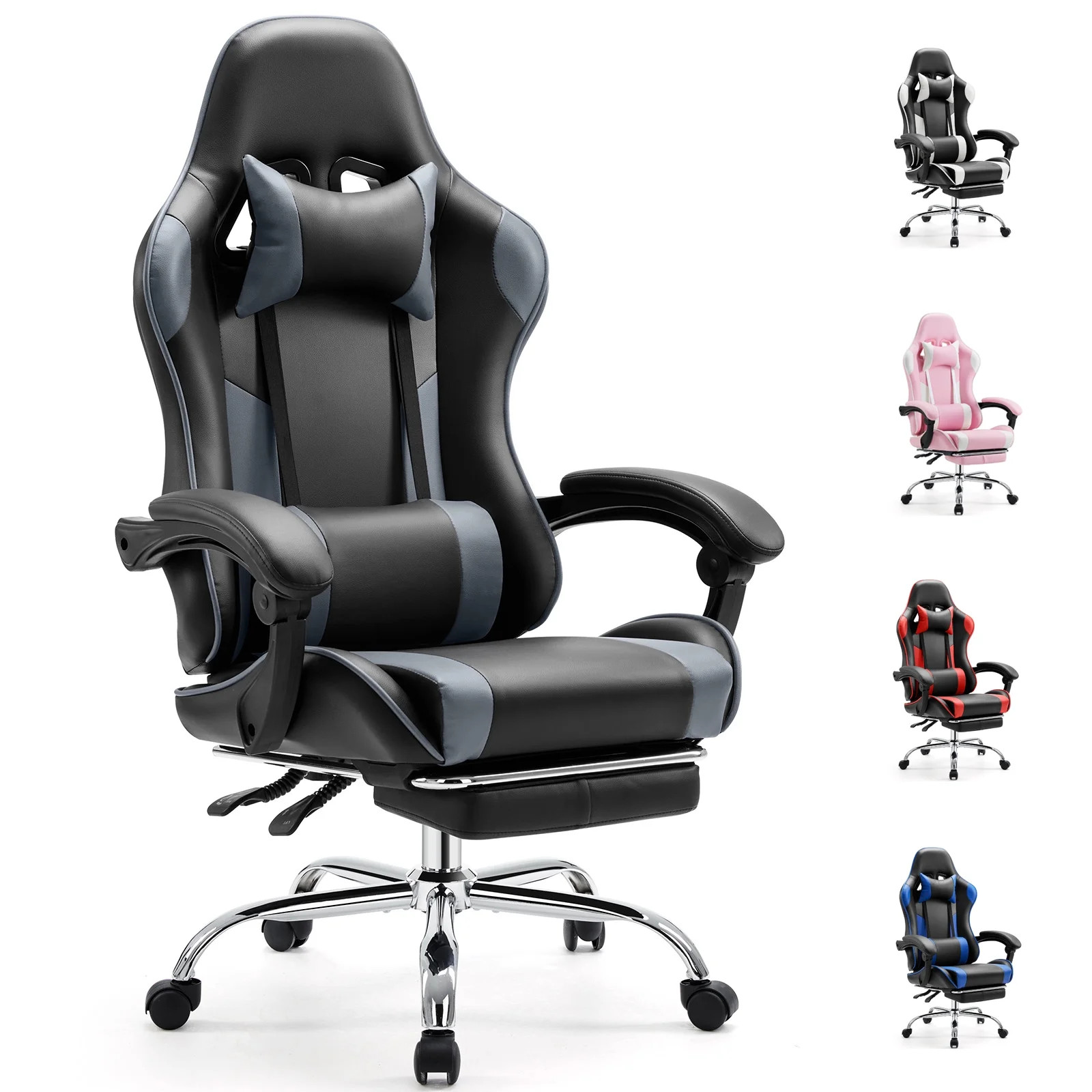 EDX Ergonomic Gaming Chair High Back Office Chair with Lumbar Support and Adjustable Armrests Swi... | Walmart (US)