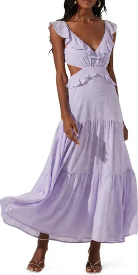 Ruffle Cutout Maxi DressASTR THE LABEL | Nordstrom
