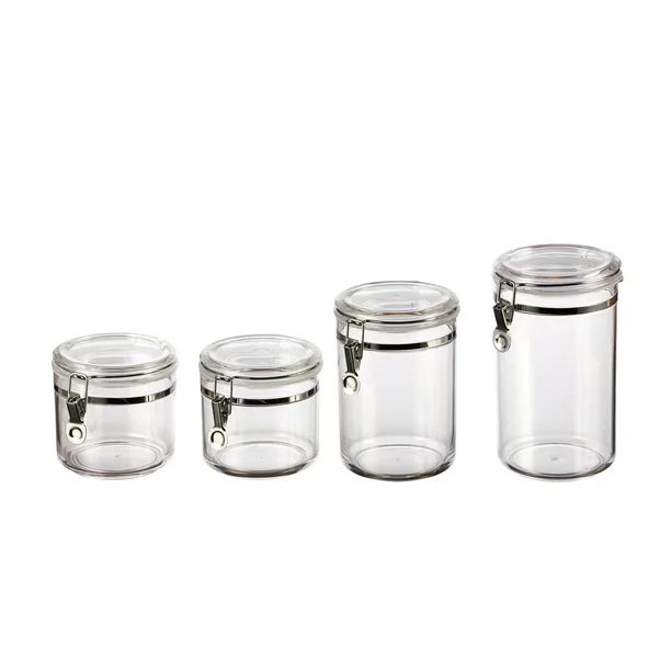 Mainstays 4-Piece Canister Set, Clear Food Storage Containers - Walmart.com | Walmart (US)