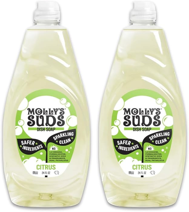 Molly's Suds Liquid Dish Soap | Clean, Simple Ingredients | Extra Scrubbing Power | Citrus Scent,... | Amazon (US)