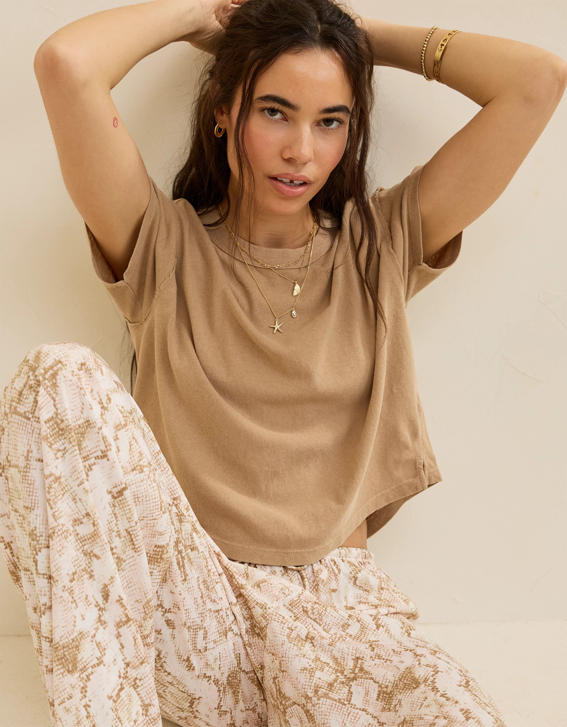 Aerie Summer Breeze Cropped T-Shirt | Aerie
