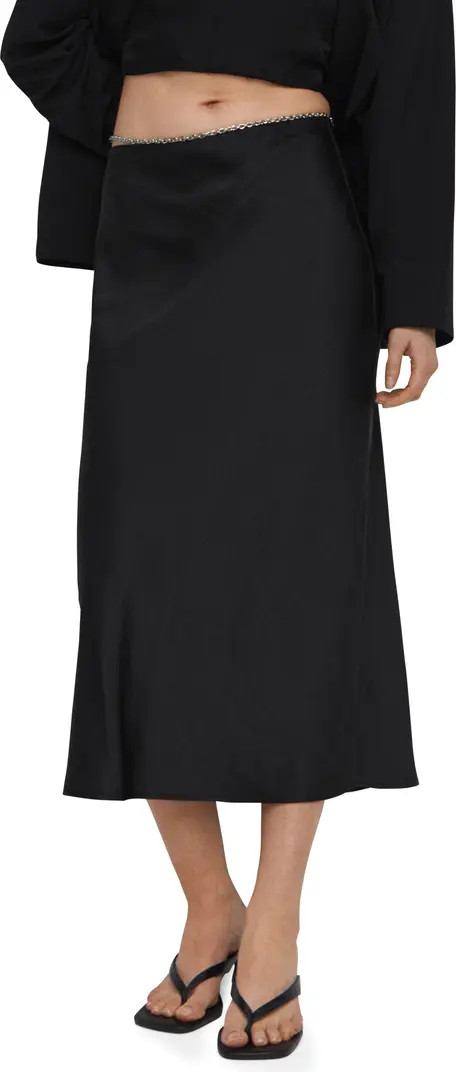 MANGO Satin Midi Skirt | Nordstrom | Nordstrom
