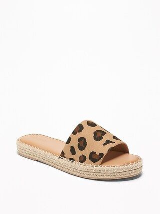 Cheetah-Print Espadrille Slide Sandals for Women | Old Navy US