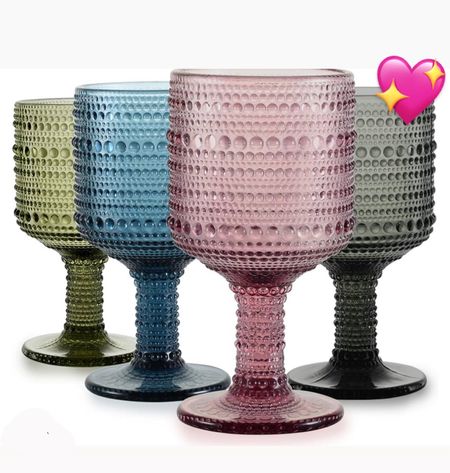 Dotted glass goblets 