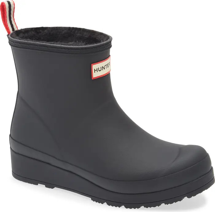Play Short Faux Shearling Lined Waterproof Rain Boot (Women) | Nordstrom