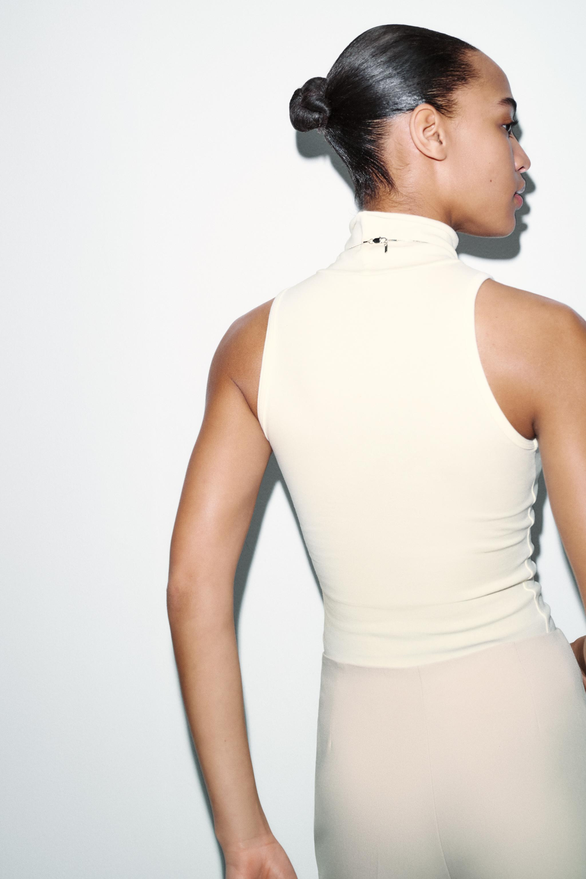SLEEVELESS HIGH NECK TOP | Zara UK