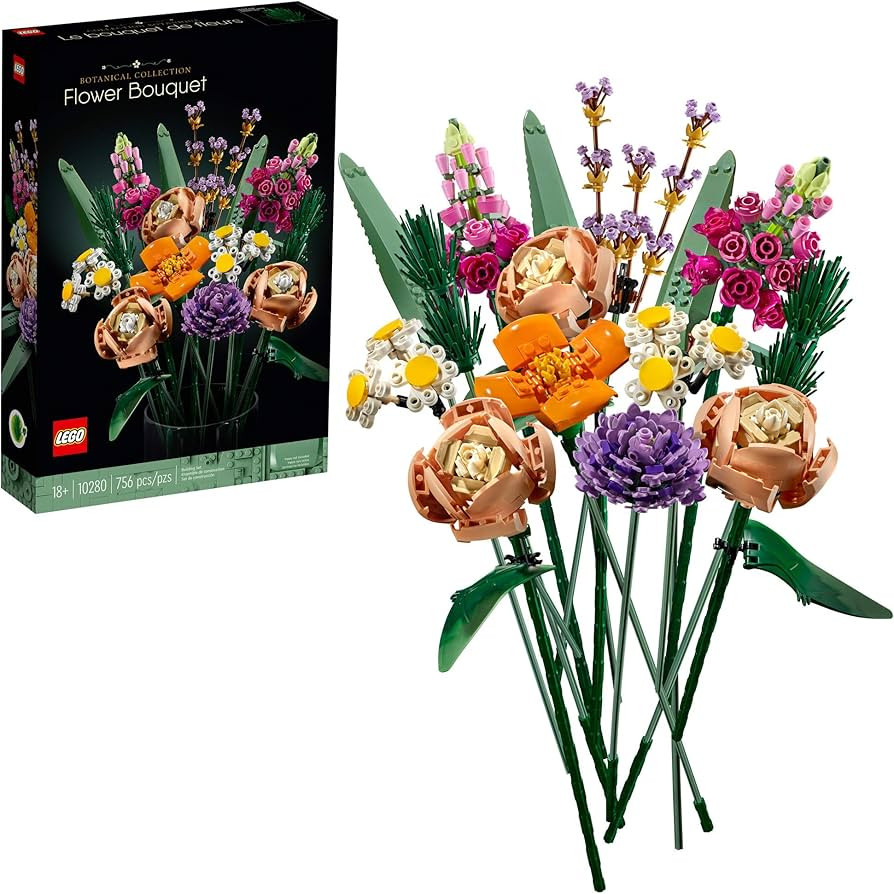 LEGO Icons Flower Bouquet 10280 Artificial Flowers, Building Set for Adults, Decorative Home Acce... | Amazon (US)