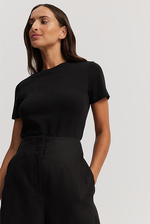 Australian Cotton Blend Fitted T-Shirt | Country Road