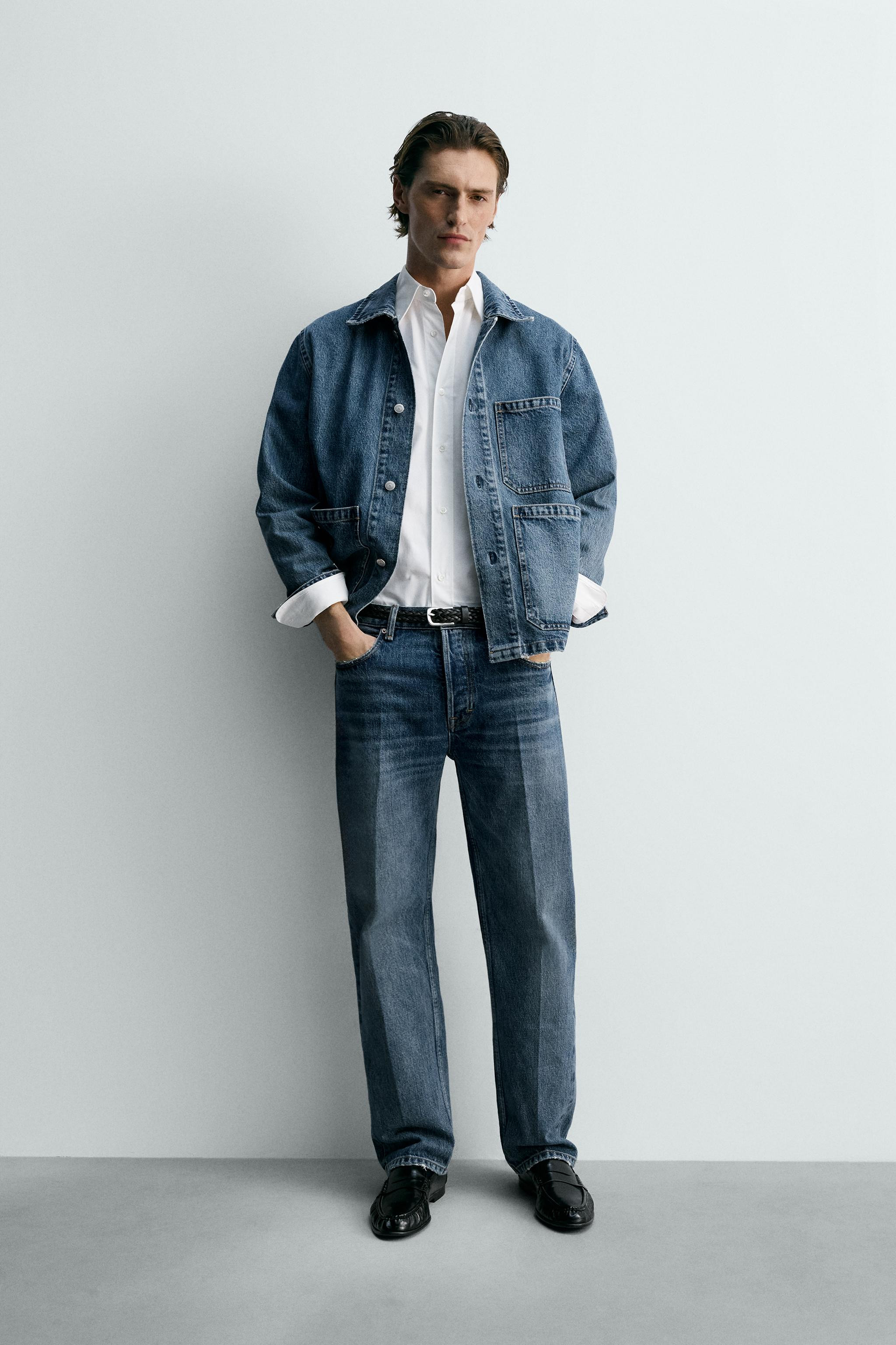 RELAXED FIT DENIM JACKET WITH POCKETS | Zara US
