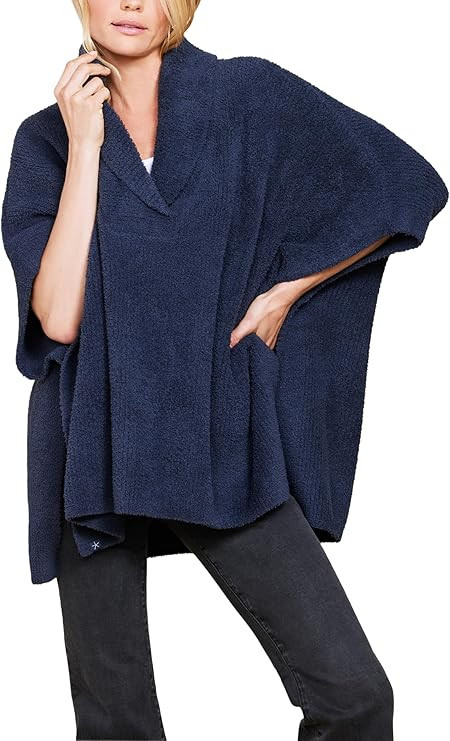 Barefoot Dreams womens Cozychic Shawl Collar Poncho | Amazon (US)