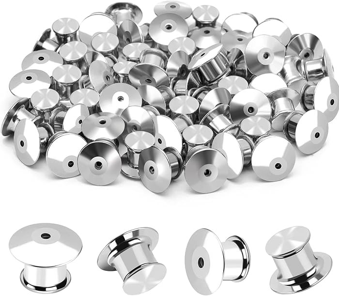 40PCS Locking Pin Back Locking Pin Keeper Clasp, Metal Pin Backing for Brooch Enamel Lapel Pin Lo... | Amazon (US)