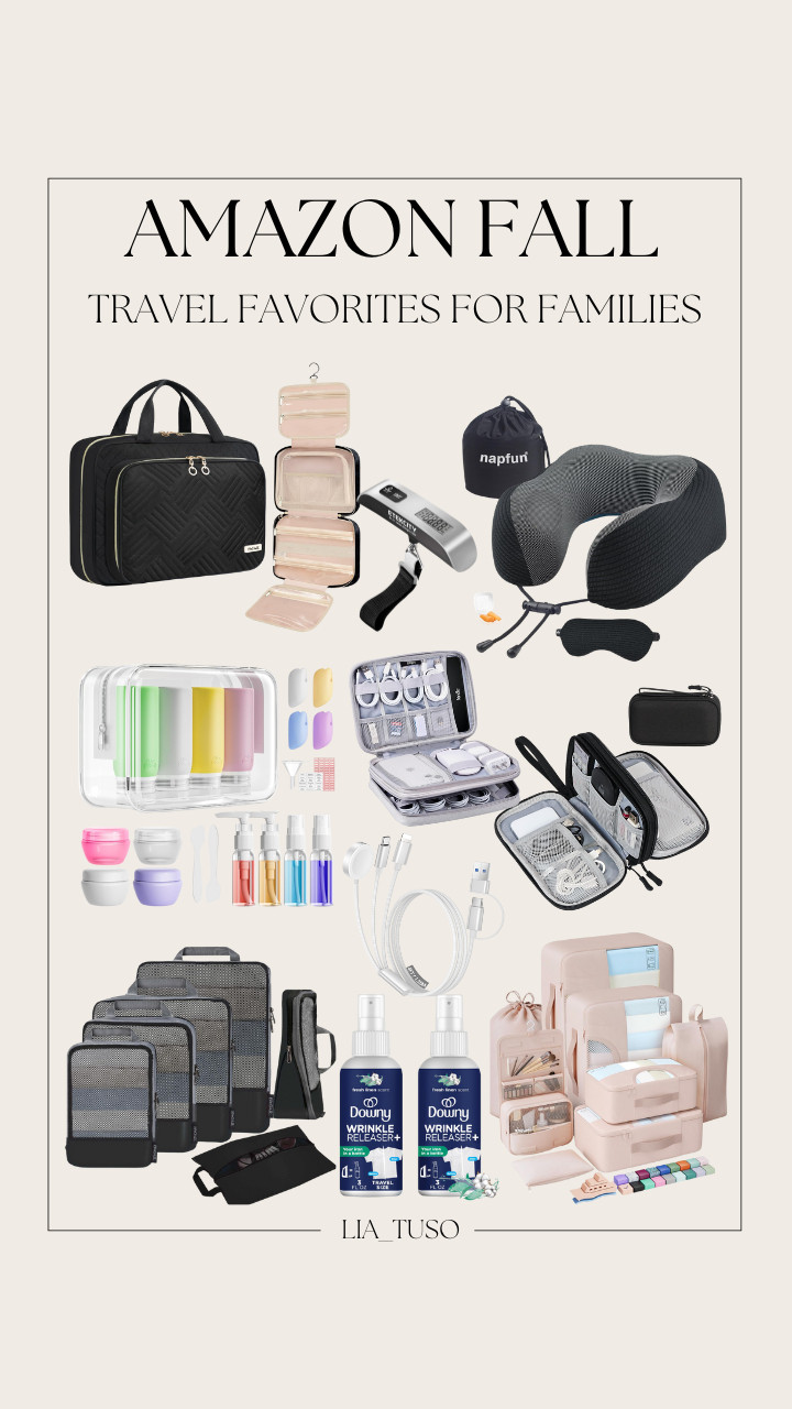 Amazon Fall Travel Favorites for Families || Veken 8 Set Packing Cubes for Travel || napfun Neck Pillow for Traveling || Travel Cable Organizer Bag || BAGAIL Hanging Toiletry Bag for Women || Cable Organizer Bag || Etekcity Luggage Scale || Temdan for Apple Watch Charger || BAGAIL 4 Set/6 Set/8 Set Compression Packing Cubes || Muslish 21 Pack Leak Proof Silicone Travel Bottles Set || Downy Wrinkle Releaser Spray 

#AmazonFallTravel #FallTravel #TravelFavorites 

 #LTKSeasonal #LTKTravel #LTKFamily