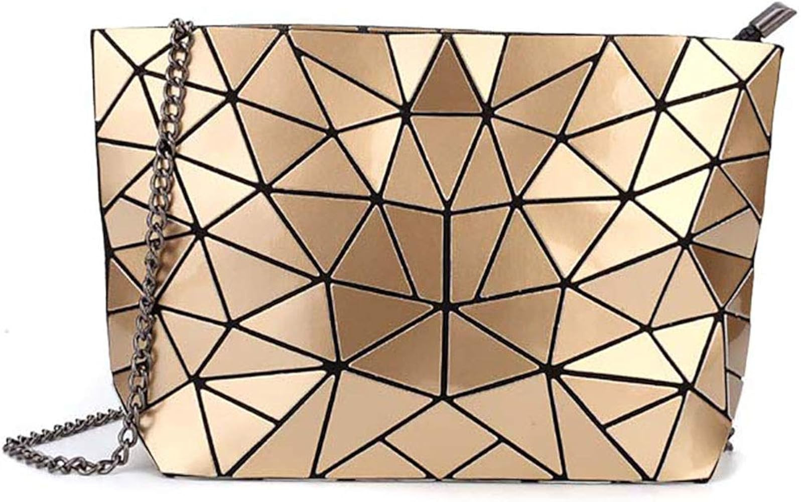 Ulalaza Geometric Lattice Luminous Purse Chain Crossbody Clutch Purses Tote Handbags Holographic ... | Amazon (US)