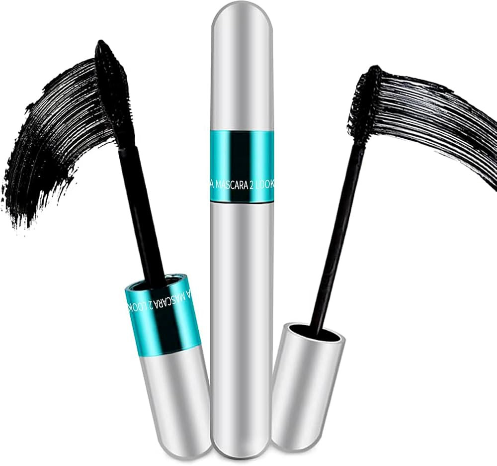 2 Pack 2 in 1 5x Longer Washable Mascara, 4D Silk Fiber Lash For VIBELY Mascara, No Clumping, Lon... | Amazon (US)