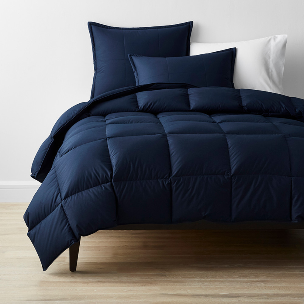 Premium Down Light Warmth Comforter - Navy Blue, Twin XL | The Company Store