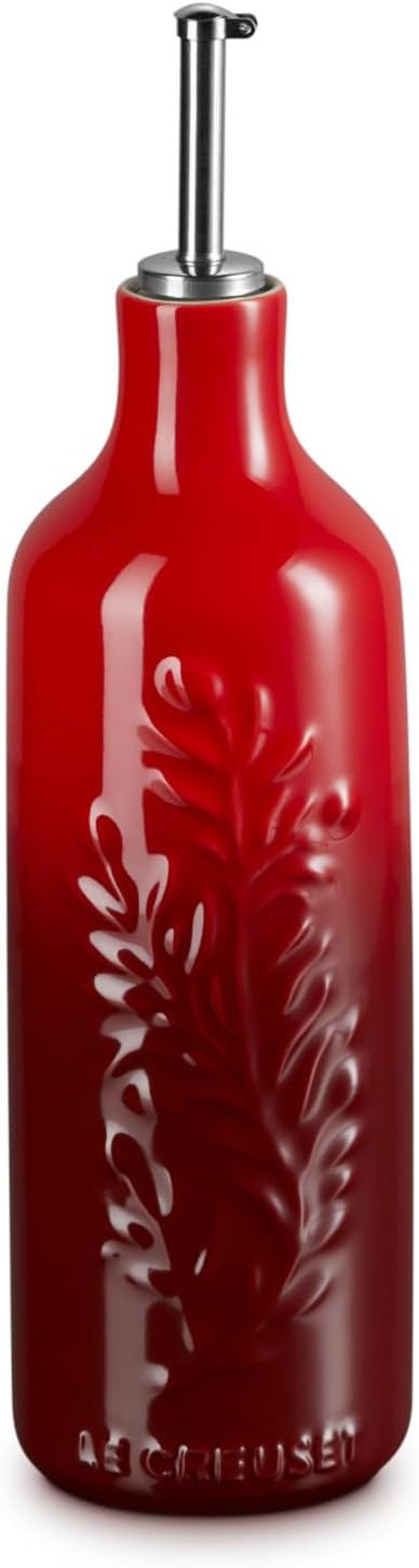 Le Creuset Olive Branch Collection Stonewear Oil Cruet, 20 oz., Cerise | Amazon (US)