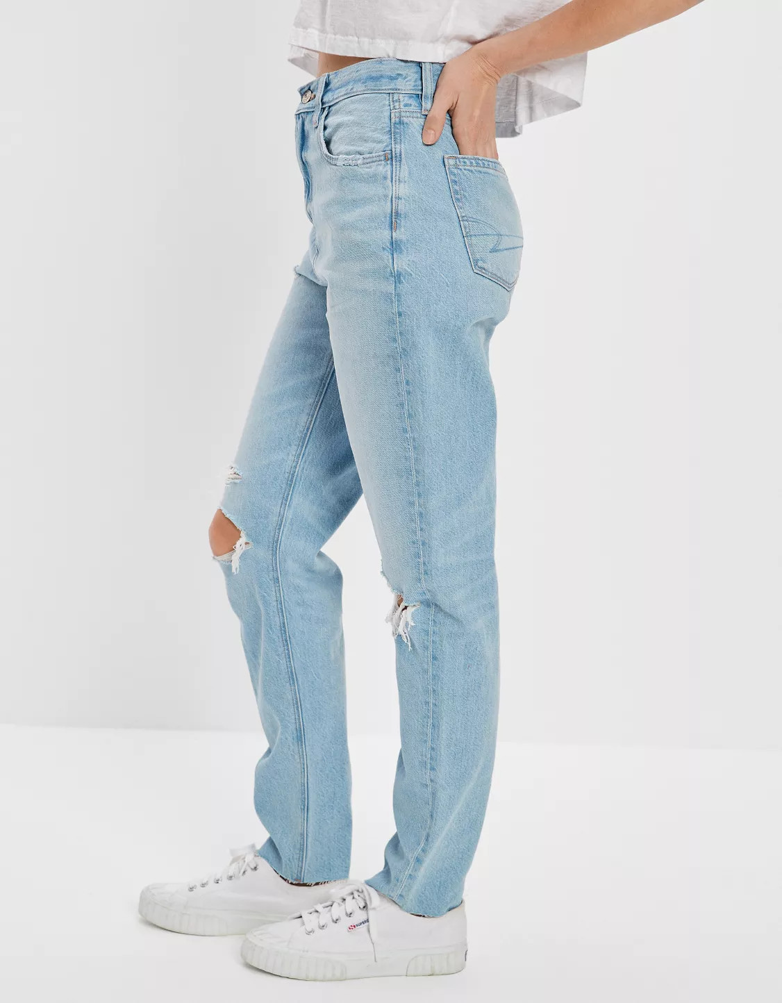 AE x The Jeans Redesign Ripped Mom Jean | American Eagle Outfitters (US & CA)