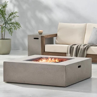 Santos Outdoor 40-in. Propane Firepit by Christopher Knight Home - On Sale - Overstock - 13181732 | Bed Bath & Beyond