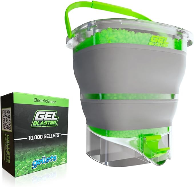 Gel Blaster Gellet Depot with 10,000 Gellets - Collapsible Ammo Tub - Fast Loading Nozzle & Built... | Amazon (US)