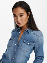 Rock It Medium Blue Denim Shirt | Born Clothing