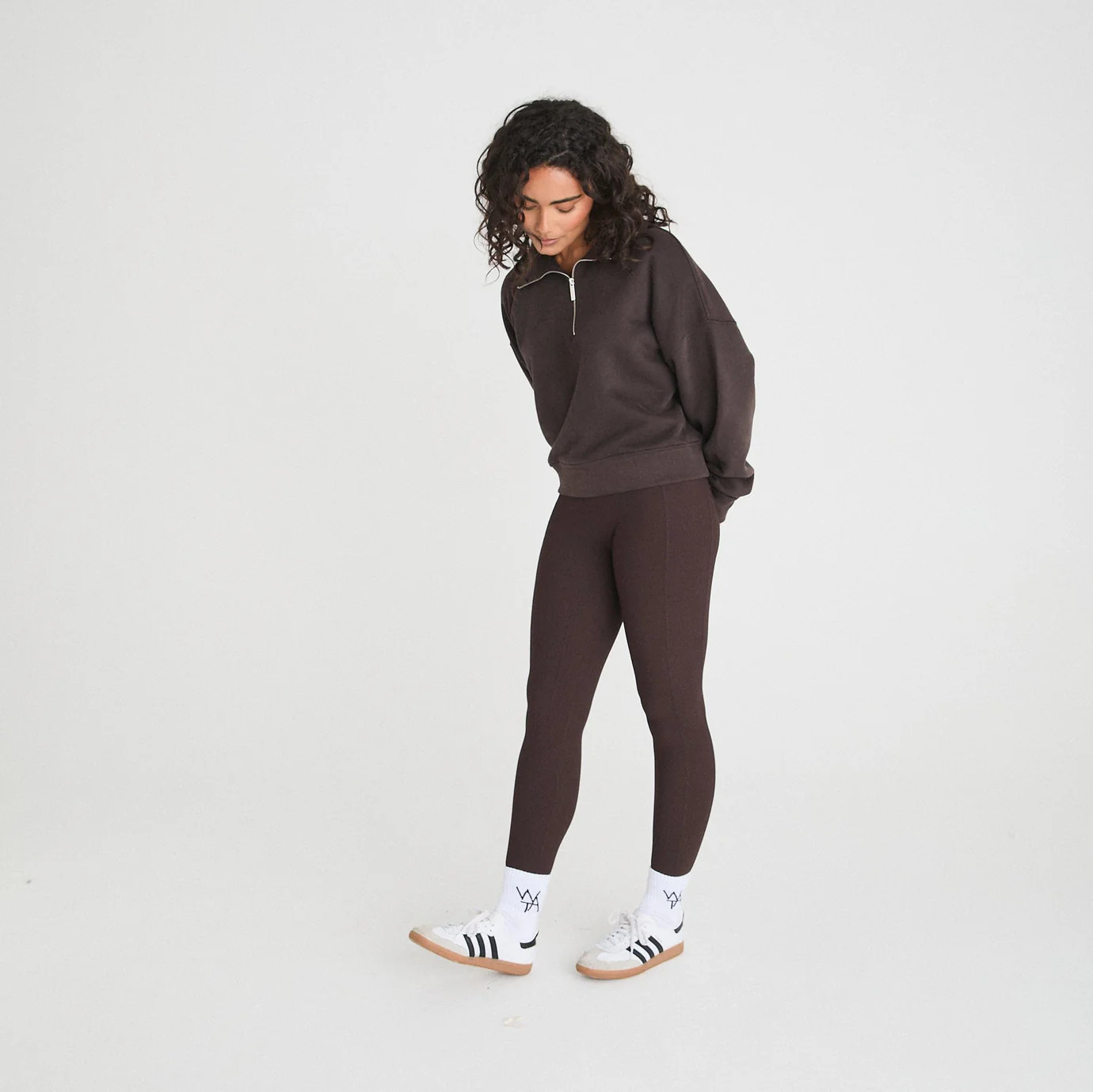THE ULTIMATE RIBBED LEGGINGS - BITTER CHOC | WAT The Brand