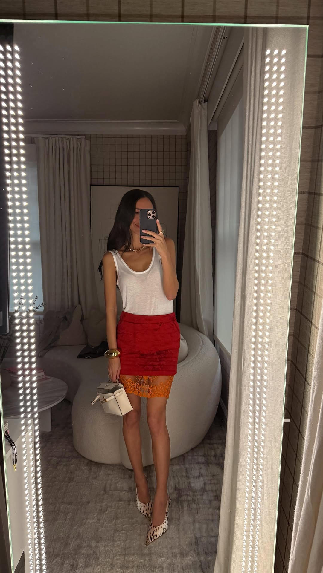 My outfit last night! Linked my skirt in a few different colors ❤️