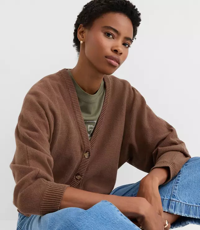 Dolman V-Neck Cardigan | LOFT