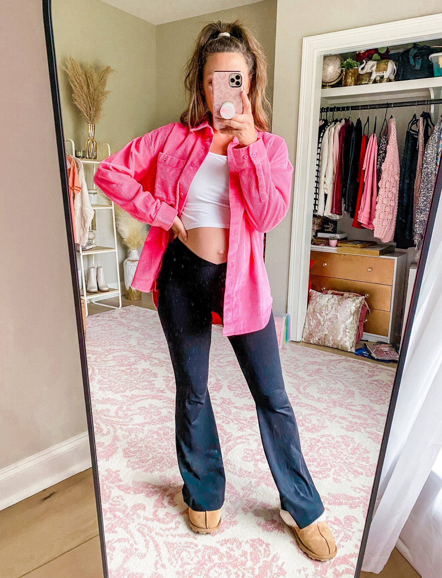 Cozy and casual fall outfit. Bump friendly!

Maternity style, flare leggings, yoga pants, maternity outfit, pink shacket 

#LTKbump #LTKSeasonal #LTKstyletip