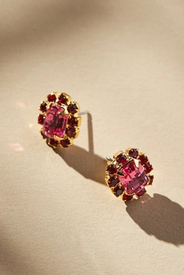 The Pink Reef Crystal Petite Stud Earrings | Anthropologie (US)