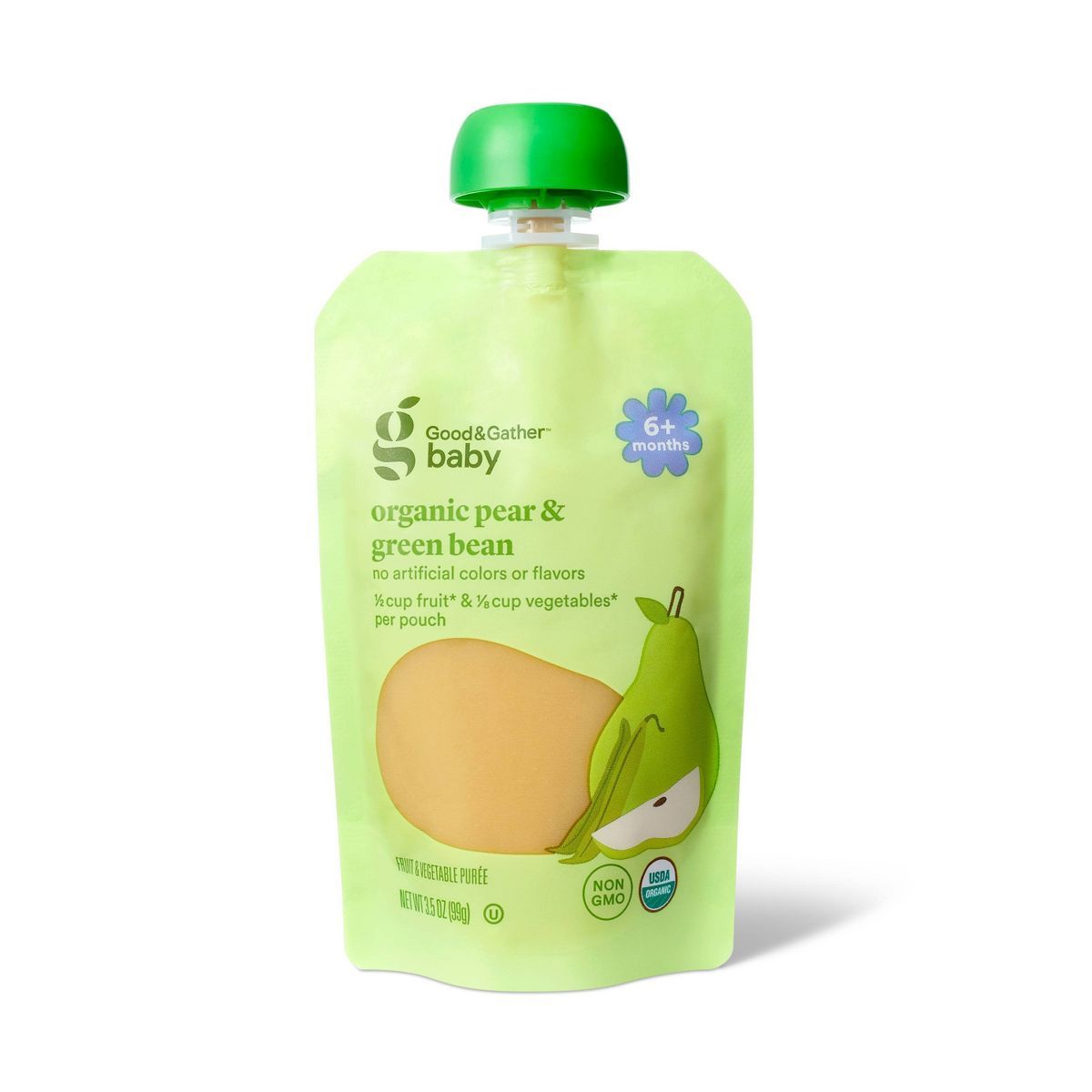 Organic Pear Green Beans Baby Food Pouch - 3.5oz - Good & Gather™ | Target