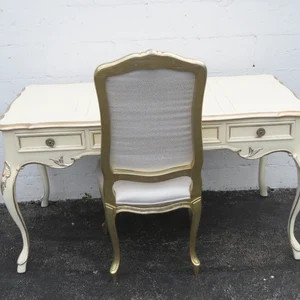 French Painted Carved Writing Office Desk and a Chair by - Etsy | Etsy (US)