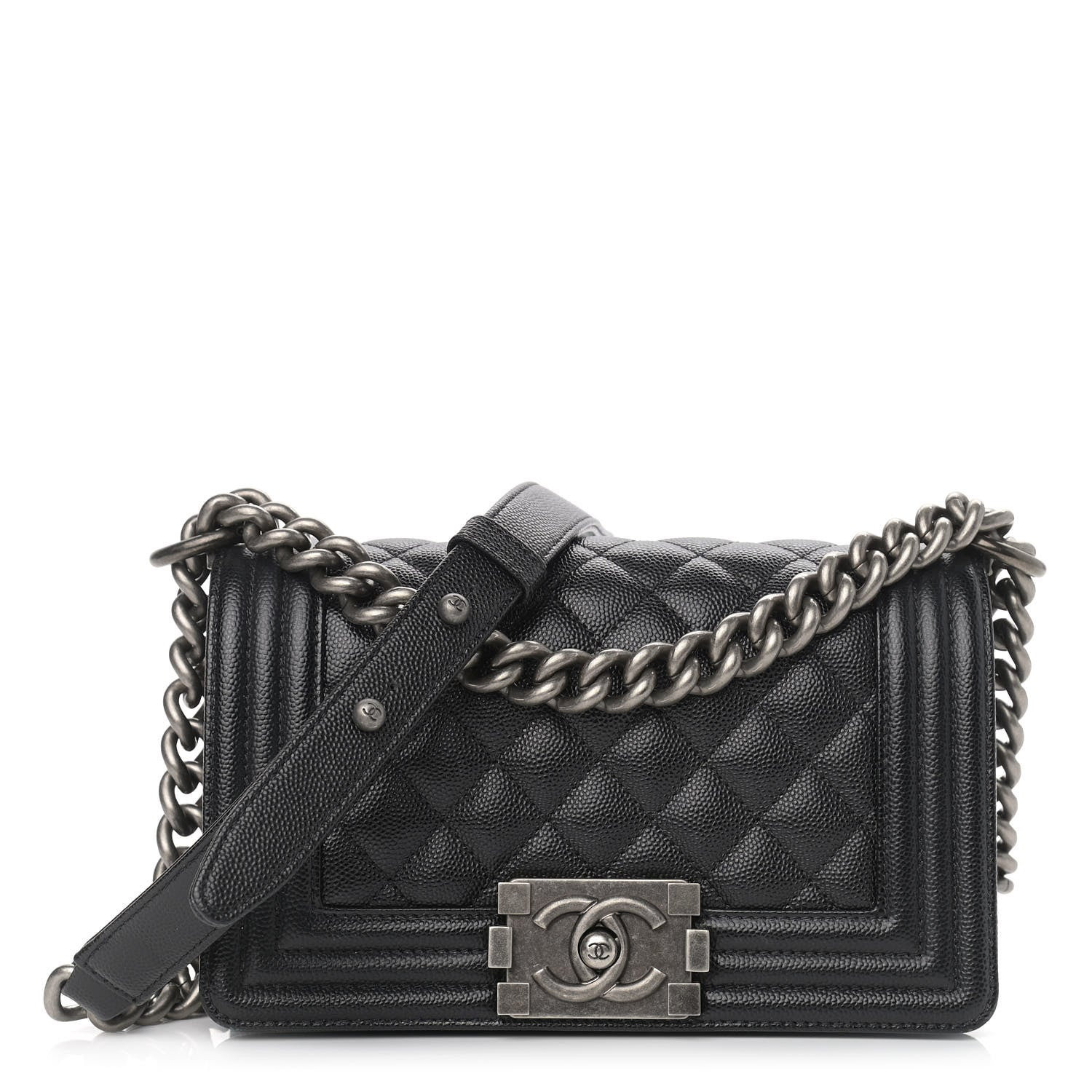CHANEL Caviar Quilted Small Boy Flap Black | FASHIONPHILE | Fashionphile