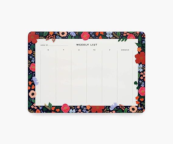 Rifle Paper Co. Wild Rose Weekly Desk Pad, 52 Tear-Off Pages, Doubles as a Mouse Pad, Helps You M... | Amazon (US)