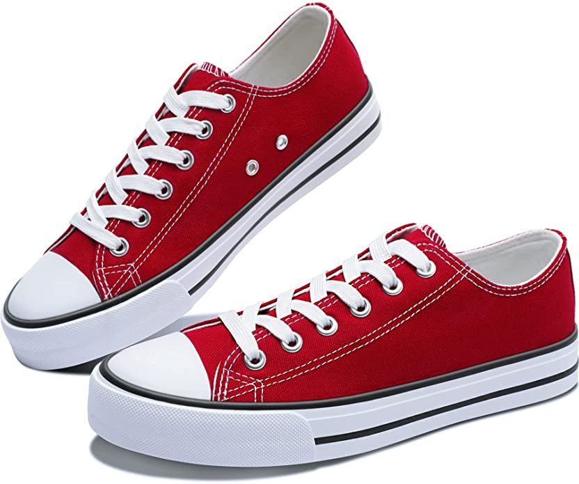 Obtaom Women’s Canvas Shoes Low Top Fashion Sneakers Slip on Walking Shoe | Amazon (US)