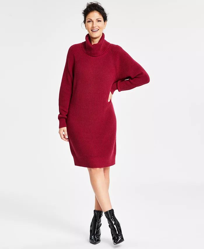Women's Turtleneck Sweater Dress, Created for Macy's | Macy's