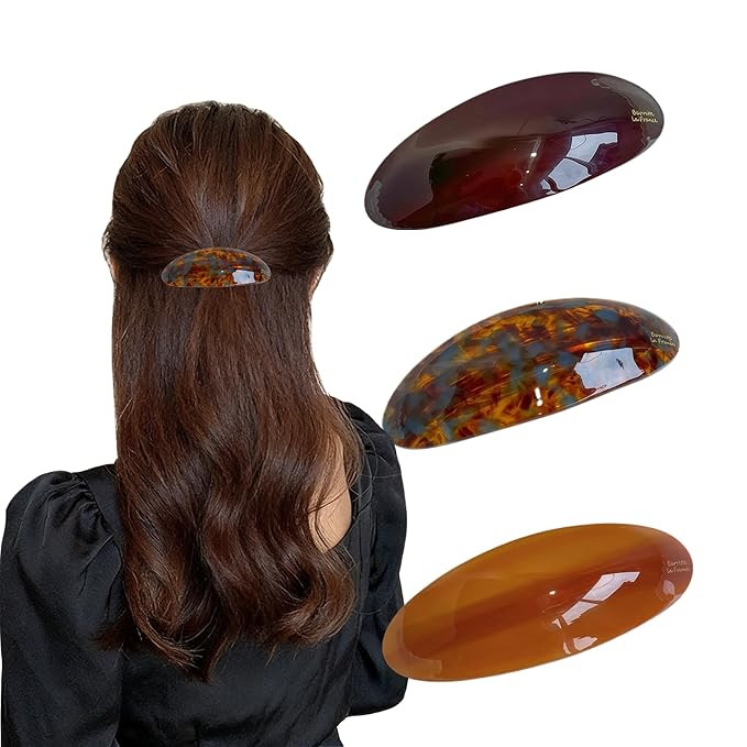 Amazon.com : 3PCS Hair Barrettes for Women,Snap Hair Clips for Women Vintage Hair Clips for Thick... | Amazon (US)