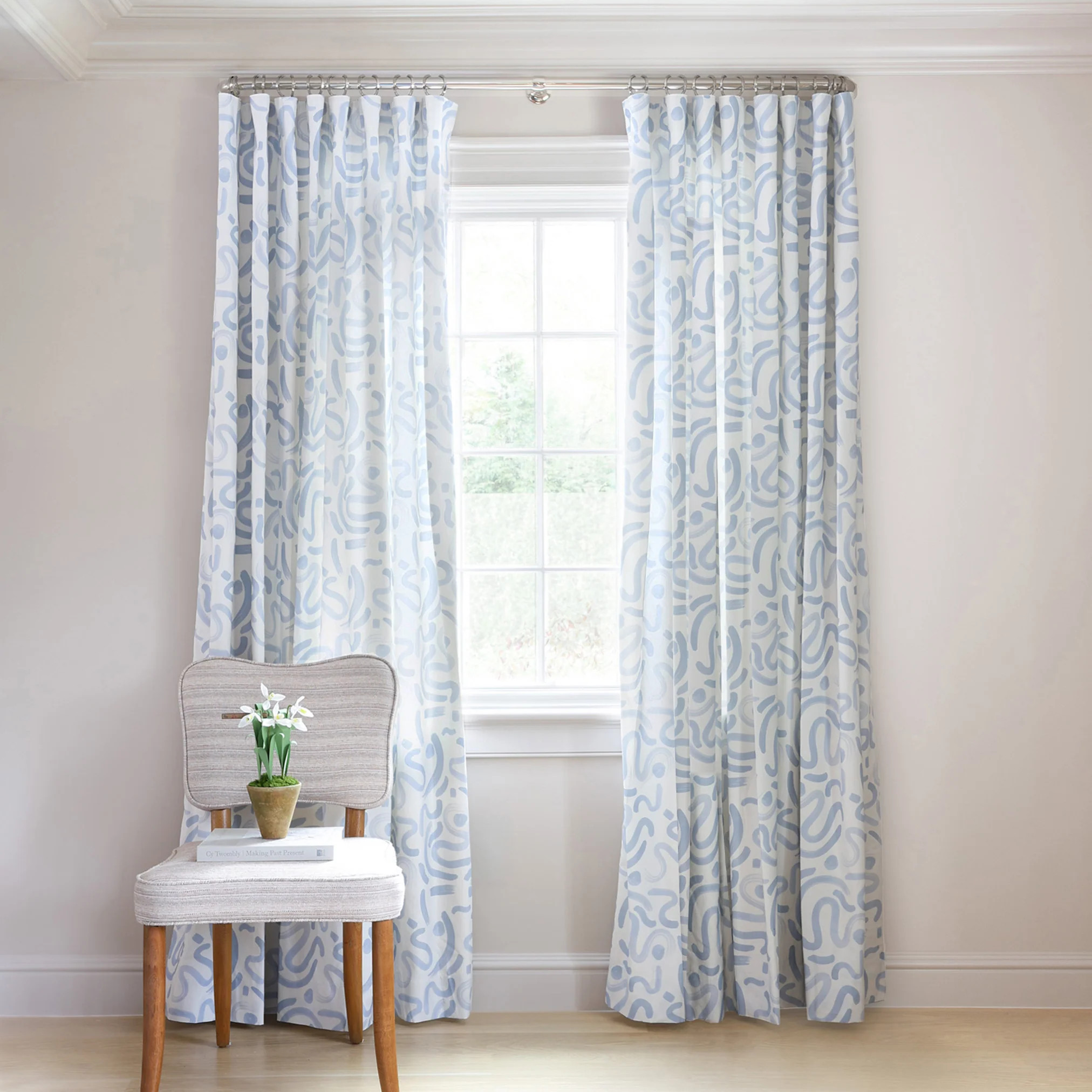 Custom Sky Blue Curtains | Pepper
