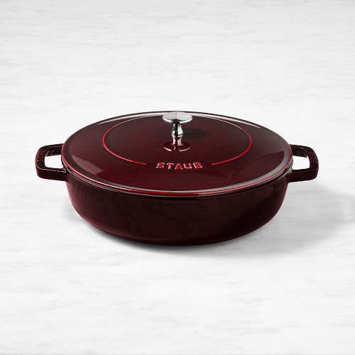 Staub Enameled Cast Iron Braiser, 4-Qt., Grenadine | Williams-Sonoma