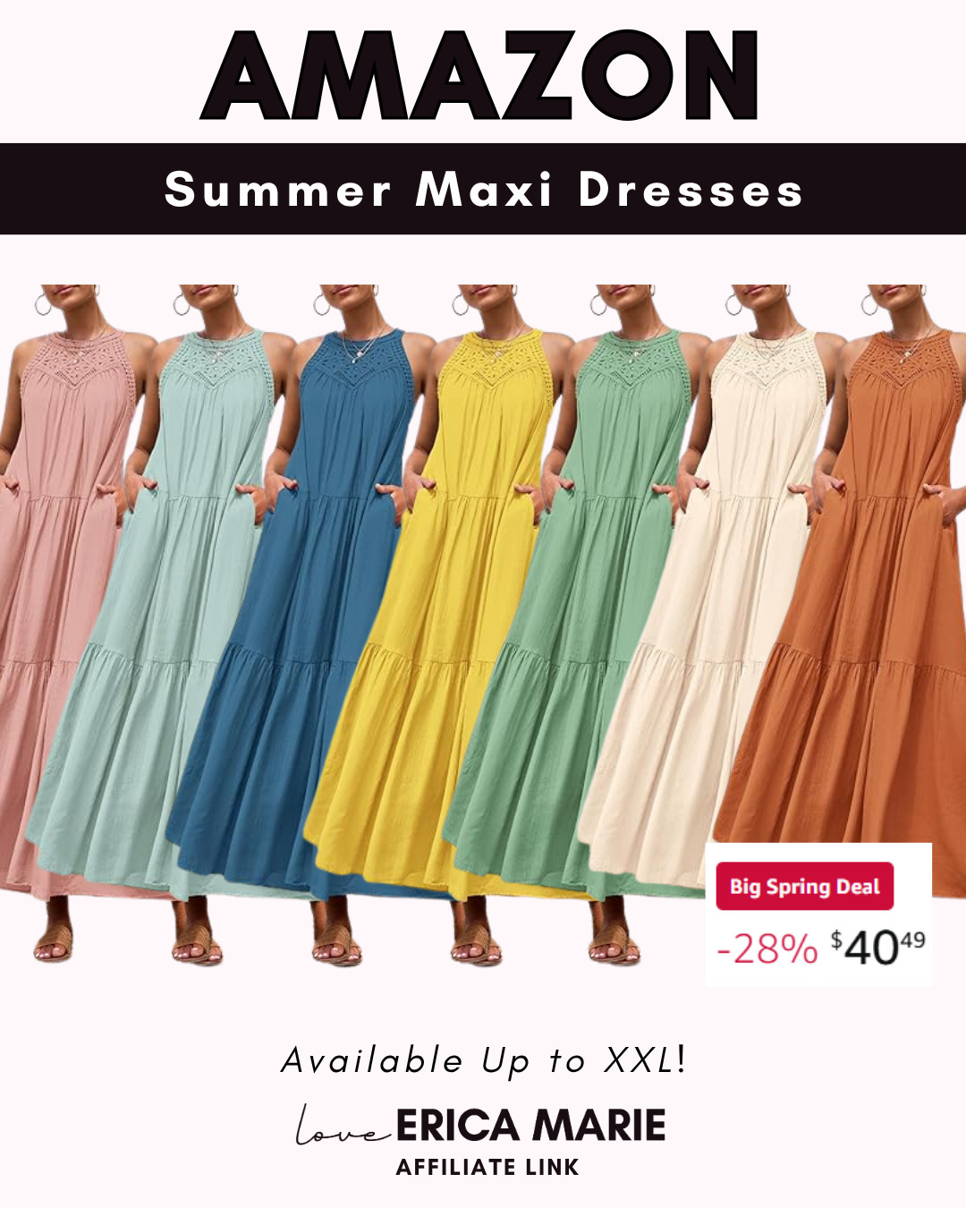 Such a pretty summer maxi dress that works for so many occasions. Lightweight, flowy, and comes in a variety of colors. Love that it’s available up to XXL too! 

 #LTKSeasonal #LTKSaleAlert #LTKPlusSize