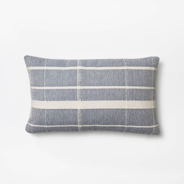 Woven Striped Pillow Blue/Cream - Threshold™ designed with Studio McGee | Target