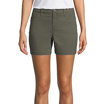 St. John's Bay Womens Mid Rise 5" Chino Short | JCPenney