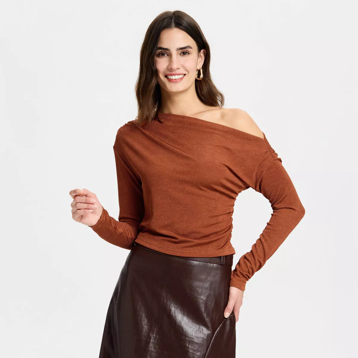 Women's Long Sleeve Asymmetrical Top - A New Day™ | Target