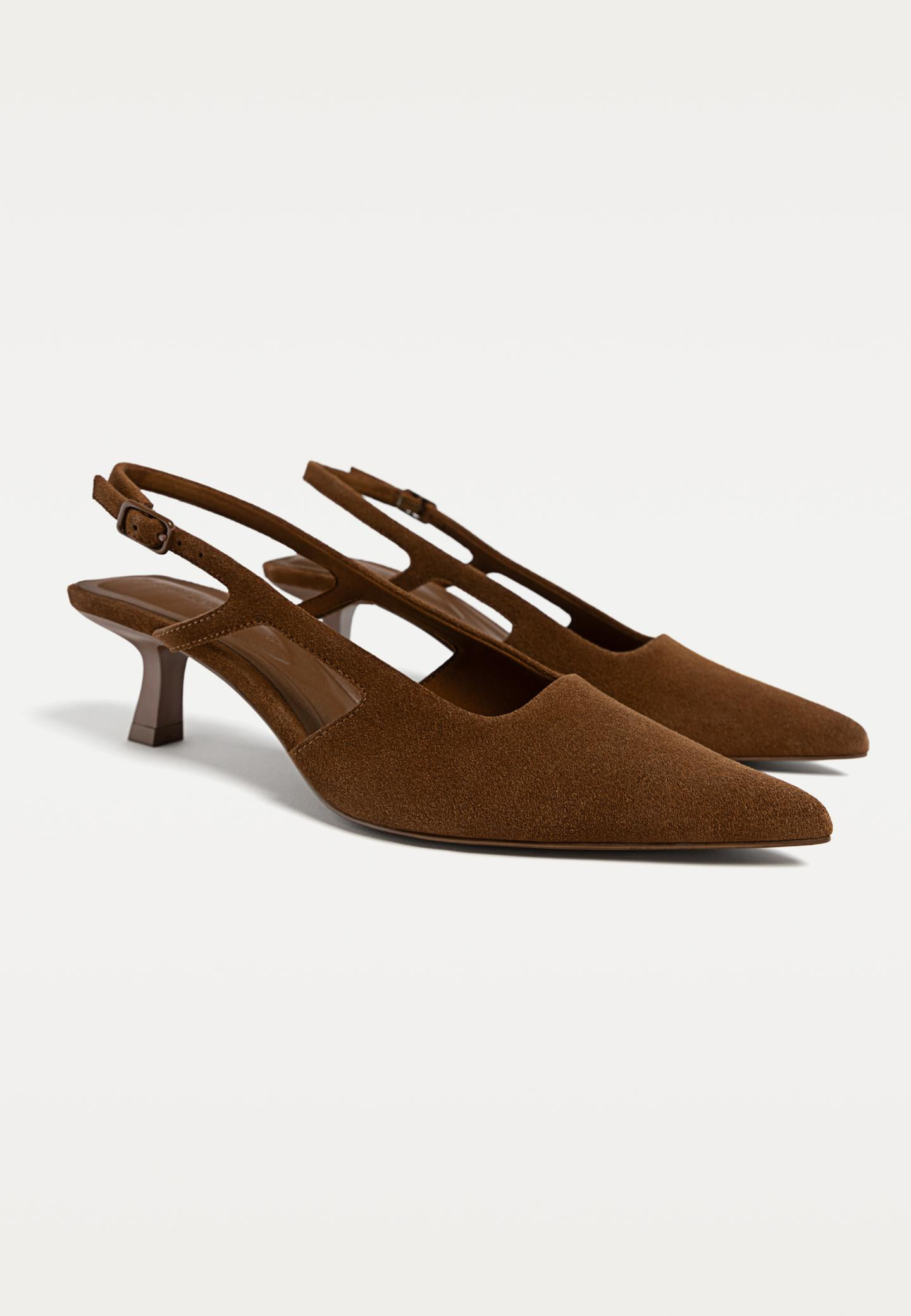 Escarpins kitten croûte de cuir | Stradivarius (FR)