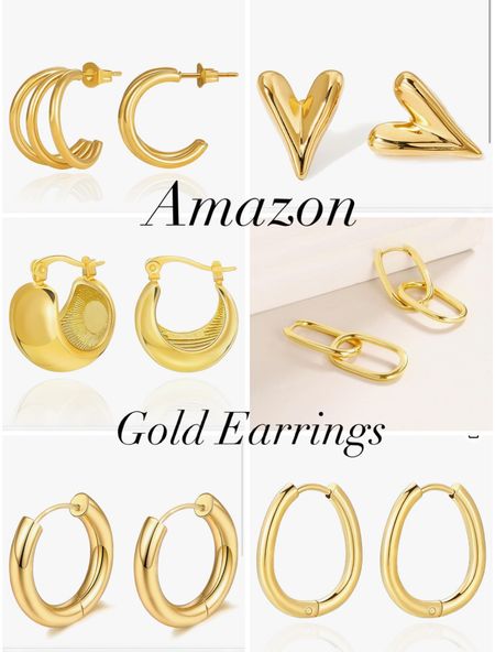 Amazon gold earrings 