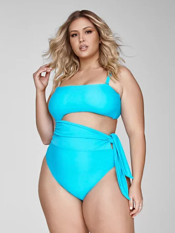 Raven Side Tie One-Piece Swimsuit - Garnerstyle x FTF - Fashion To Figure | Fashion To Figure