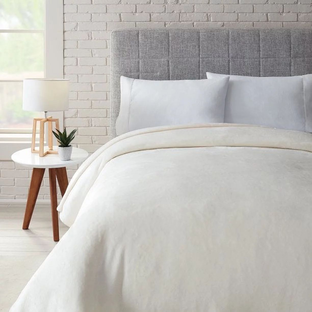 Better Homes & Gardens Luxury Velvet Plush Blanket, King, Ivory | Walmart (US)