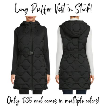 If you missed out on the long puffer vest they restocked an identical style for only $35! Grab it FAST because it will sell out!! It comes in 6 colors.

Walmart #walmart #walmartfashion Walmart fashion

#LTKstyletip #LTKunder50 #LTKtravel