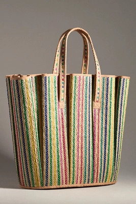 Lorna Murray Pleated Tropez Raffia Tote | Anthropologie (US)