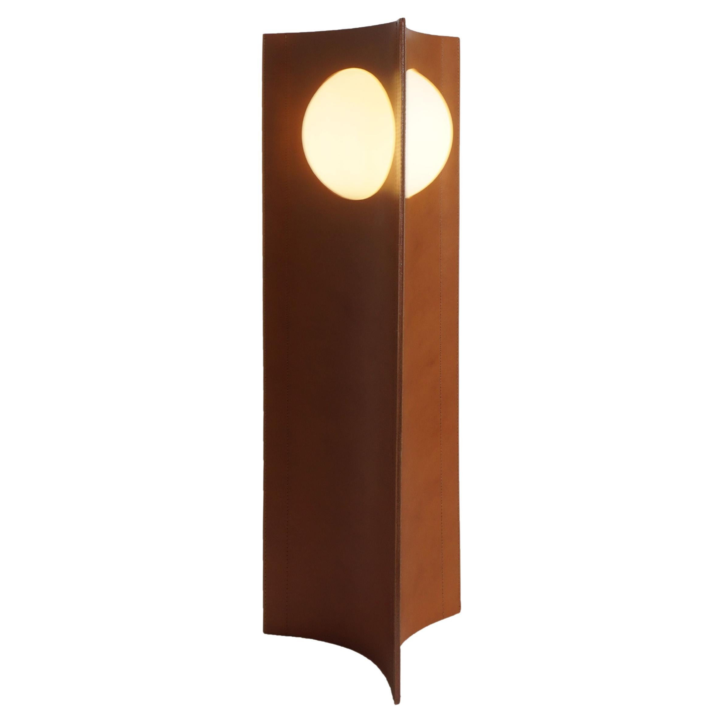 Hecate – Leather Floor or Table Lamp by Studio Aristotelis Barakos X Aumorfia | 1stDibs