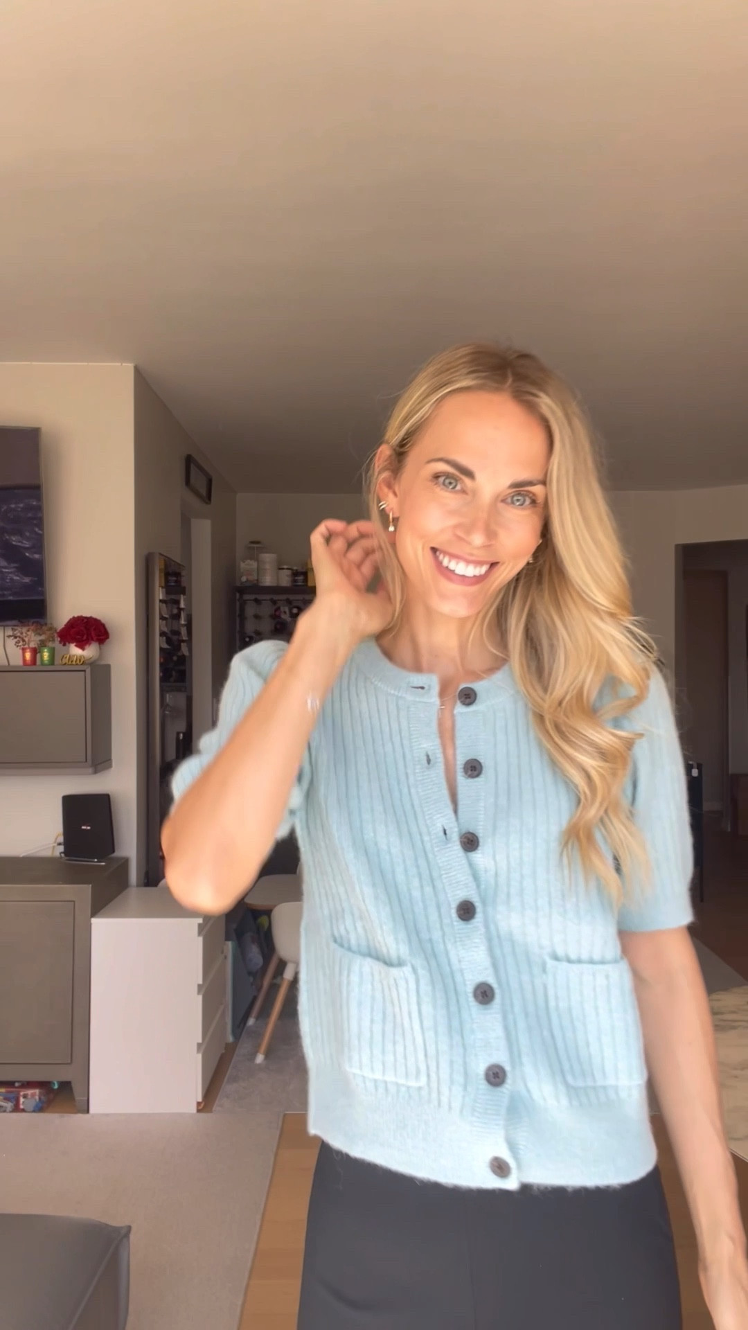 Beautiful sweater, worn two different ways 🩵

Sweater: wearing a size small (also available in black and brown) 

Skirt: wearing a size 0 (also available in black walnut) 

Cropped pant: wearing a size 0
Shoes: wearing a 38 (comes in many different colors and fabrics) 

Everything fits TTS ✨



#LTKWorkwear #LTKFindsUnder100 #LTKStyleTip